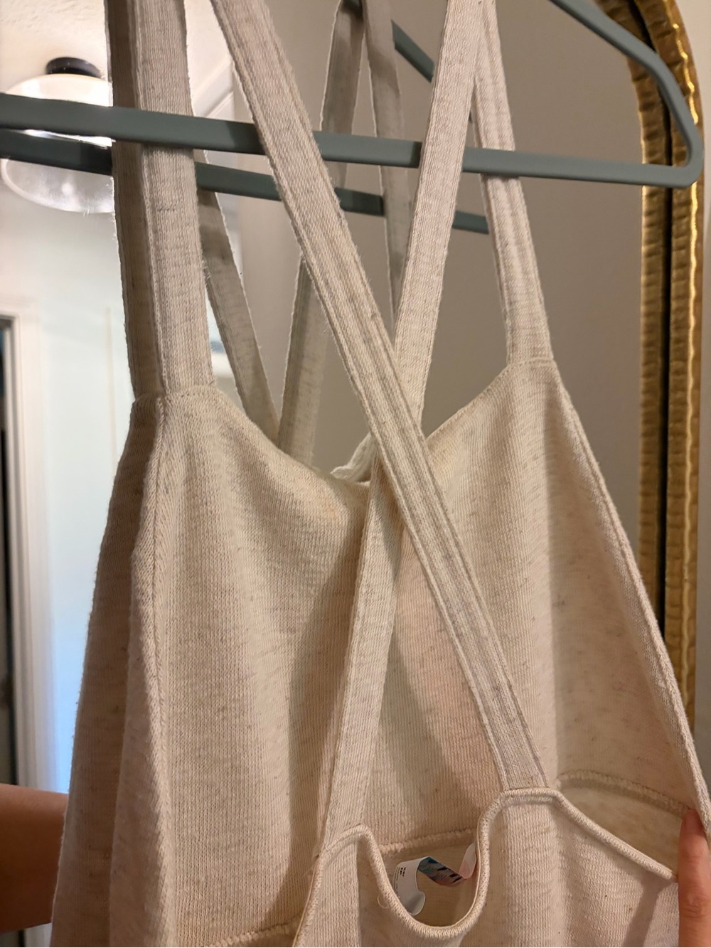 Free People Cream Maxi Tank Dress with Square Neckline - Picture 4 of 13